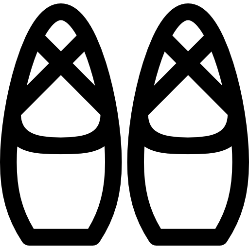sapatos de dança Curved Lineal Ícone