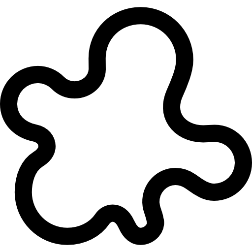 salpicadura de color Curved Lineal icono