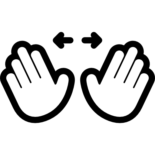 horizontale hand  icoon
