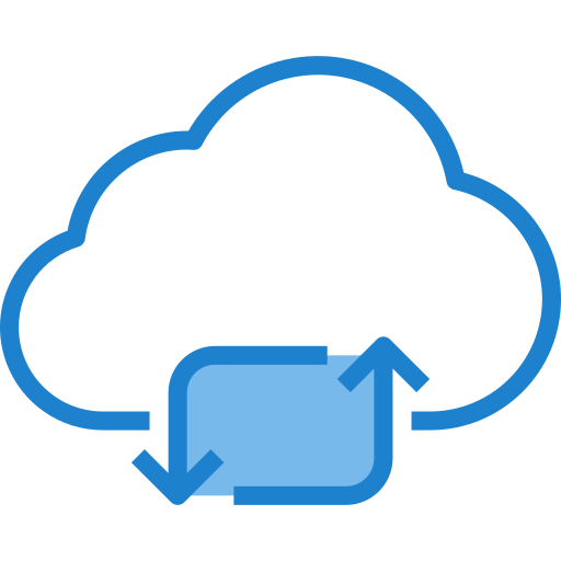 cloud computing itim2101 Blue icoon
