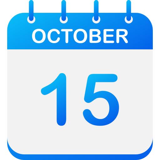 15 ottobre Generic gradient fill icona