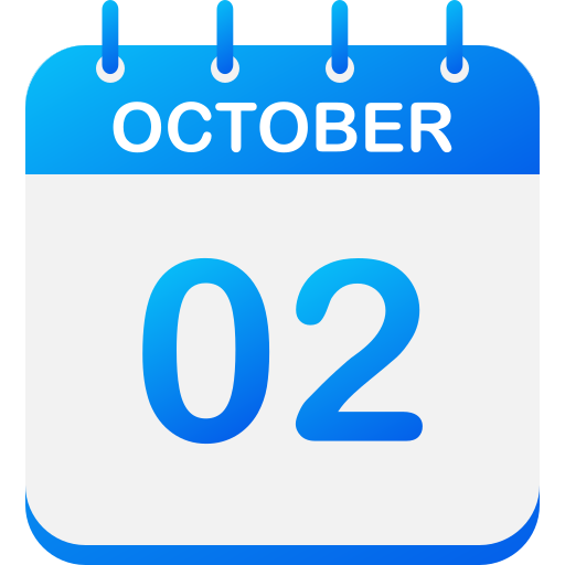 2 oktober Generic gradient fill icoon