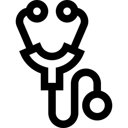 stethoscoop Basic Straight Lineal icoon