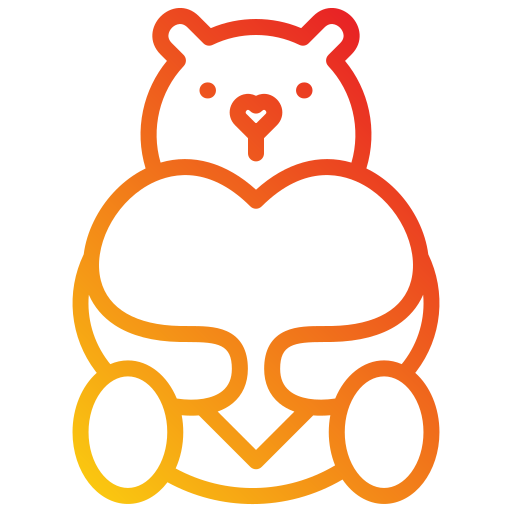 плюшевый медведь Generic gradient outline иконка