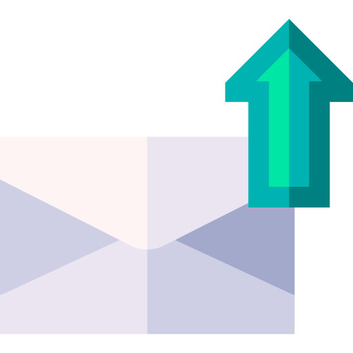usługi pocztowe Basic Straight Flat ikona