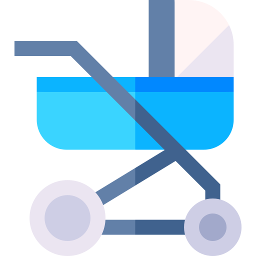 Baby carriage Basic Straight Flat icon