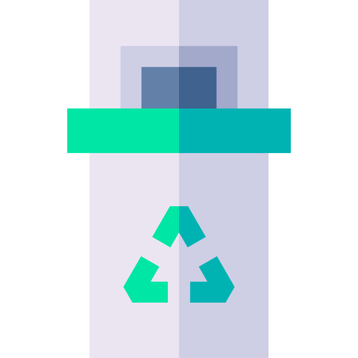 punto de reciclaje Basic Straight Flat icono