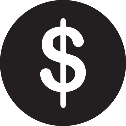 dólar Generic black fill icono