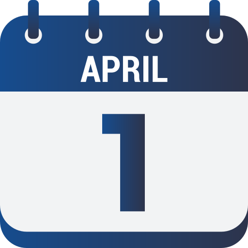 1 aprile Generic gradient fill icona