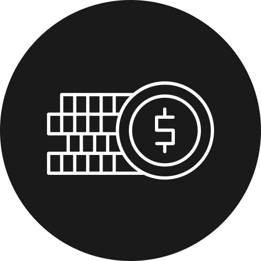 Coins Generic black fill icon