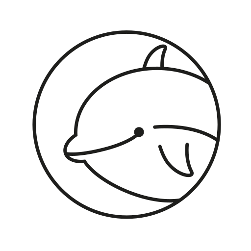 Dolphin Generic black fill icon