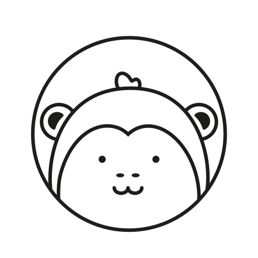 원숭이 Generic black fill icon
