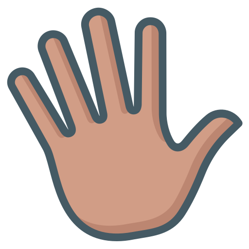 cinco dedos Generic color lineal-color Ícone