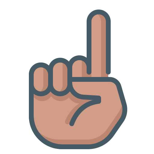 Index finger Generic color lineal-color icon