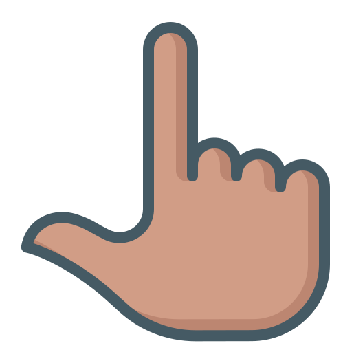 Index finger Generic color lineal-color icon