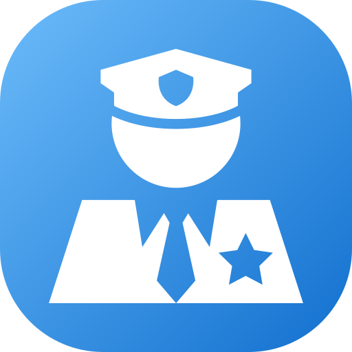 policja Generic gradient fill ikona