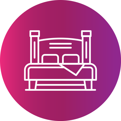 podwójne łóżko Generic gradient fill ikona