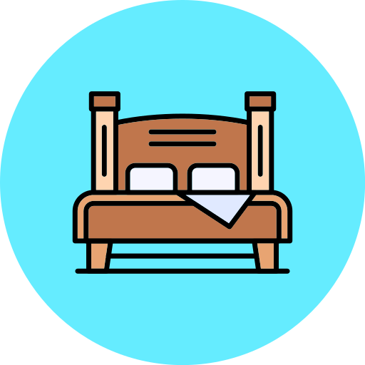 Двуспальная кровать Generic color lineal-color иконка