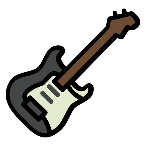 chitarra elettrica Generic color lineal-color icona