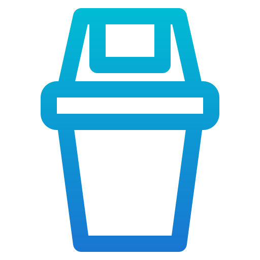Trash Bin Generic gradient outline icon