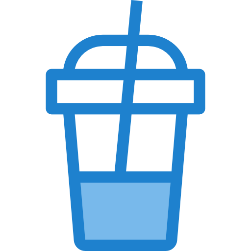 Ice coffee itim2101 Blue icon