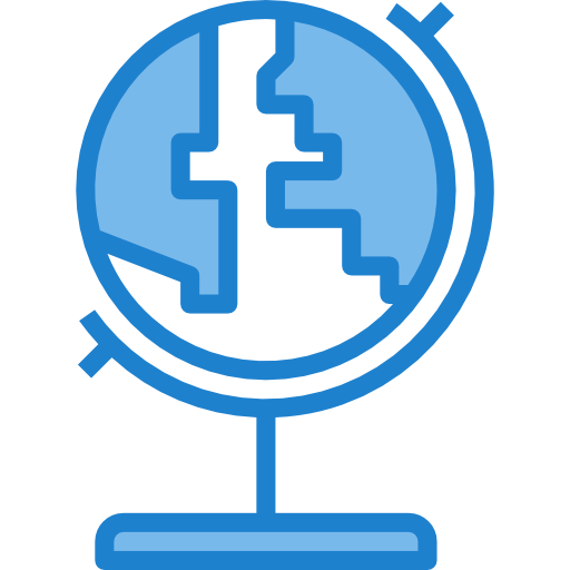 Earth globe itim2101 Blue icon