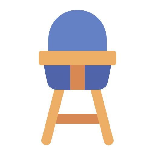 silla alta Generic color fill icono
