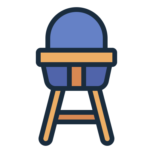High chair Generic color lineal-color icon