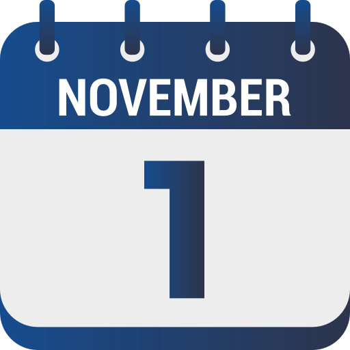 November 1 Generic gradient fill icon