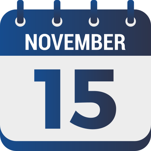 November 15 Generic gradient fill icon