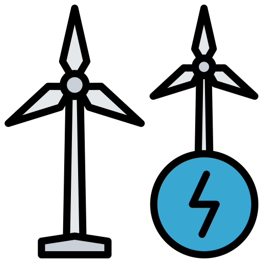 energía eólica Generic color lineal-color icono