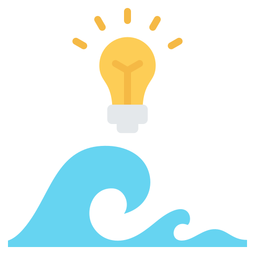 Wave energy Generic color fill icon