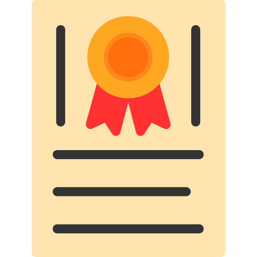 Certification Generic color fill icon