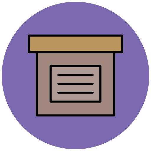 pudełko wysyłkowe Generic color lineal-color ikona