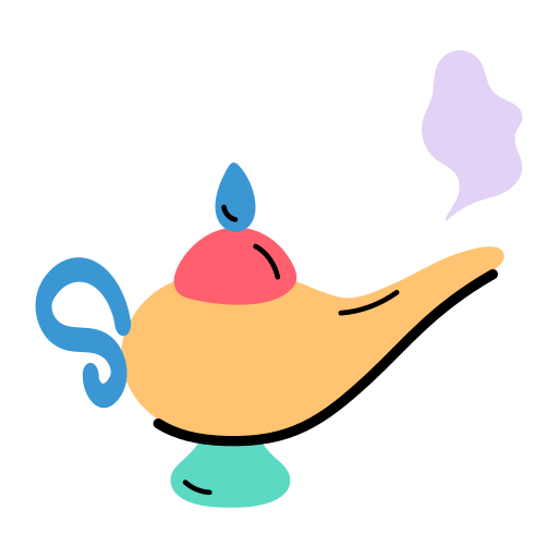 Genie Lamp Generic color fill icon