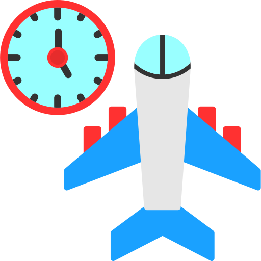 Flight time Generic color fill icon