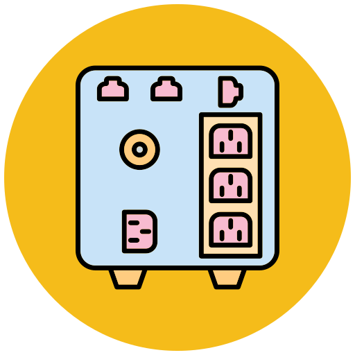 alimentation électrique ininterrompue Generic color lineal-color Icône