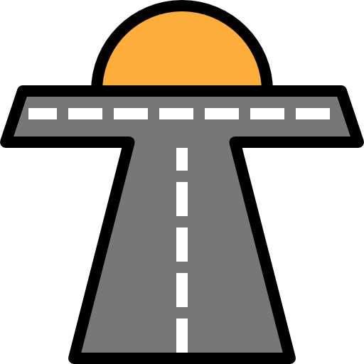 la carretera Darius Dan Lineal Color icono