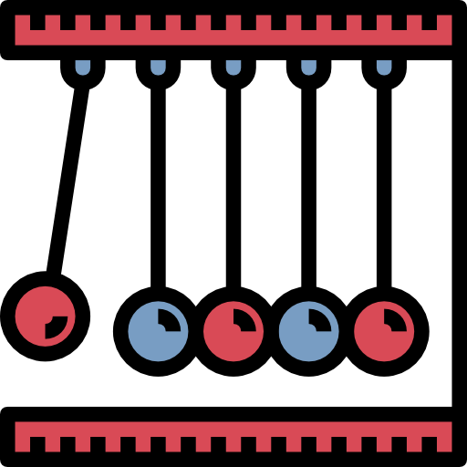 la cuna de newton Surang Lineal Color icono