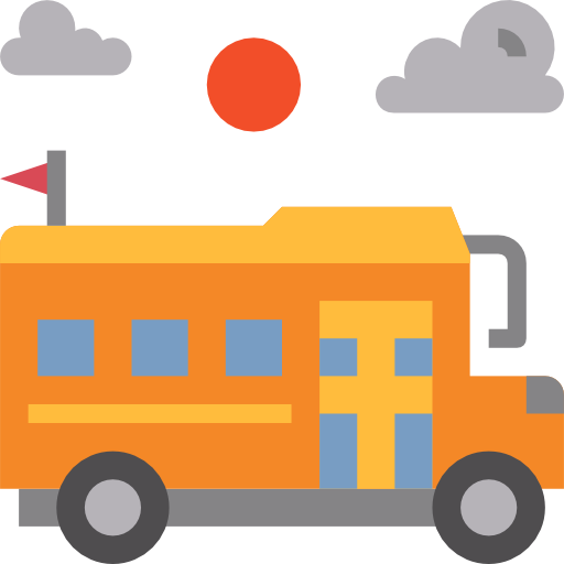 autobús escolar Surang Flat icono