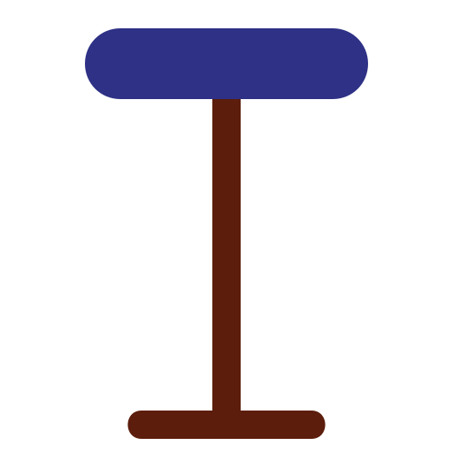 wysokie krzesło Generic color fill ikona