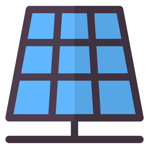 太陽電池 Generic color fill icon