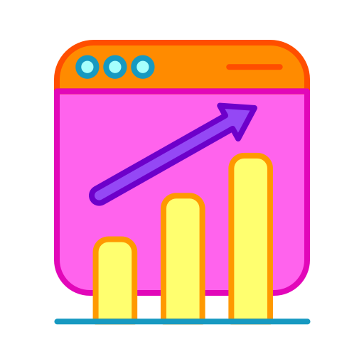 gráfico de crecimiento Generic color lineal-color icono