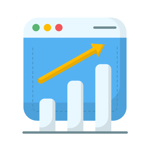 gráfico de crecimiento Generic color fill icono