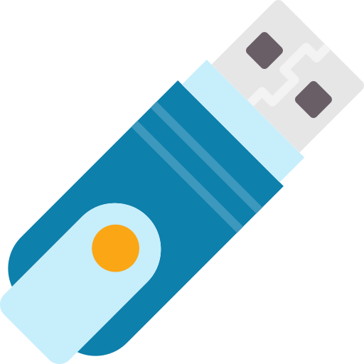 USB flash drive Generic color fill icon