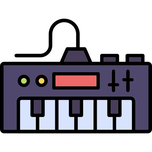elektrische piano Generic color lineal-color icoon