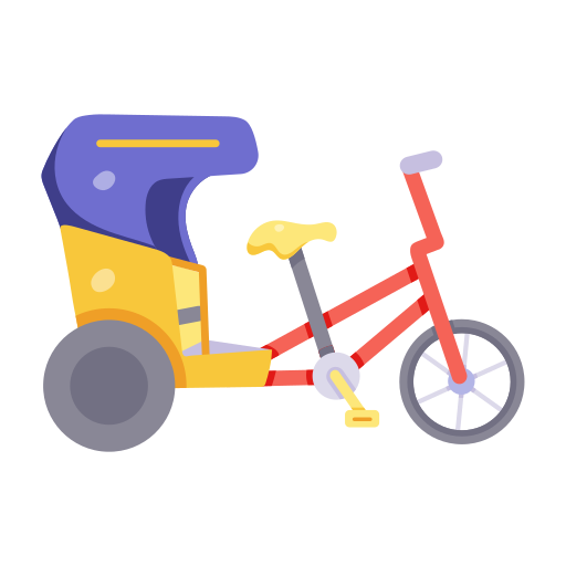 riksza rowerowa Generic color fill ikona