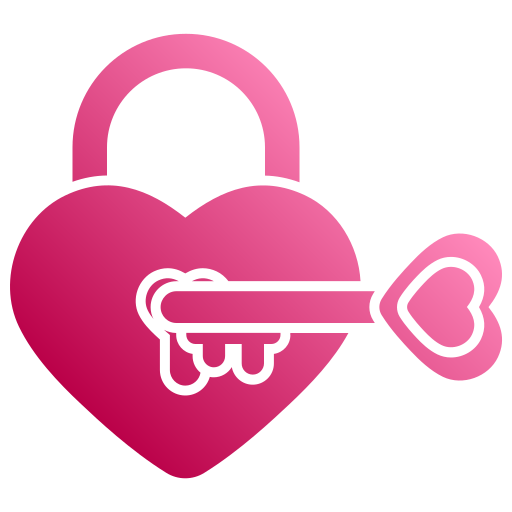 Heart lock Generic gradient fill icon
