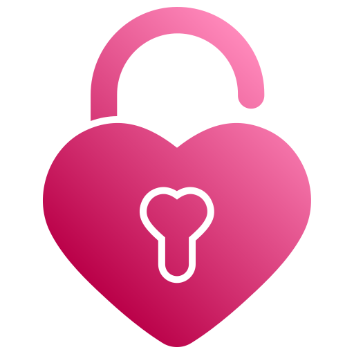 Heart lock Generic gradient fill icon