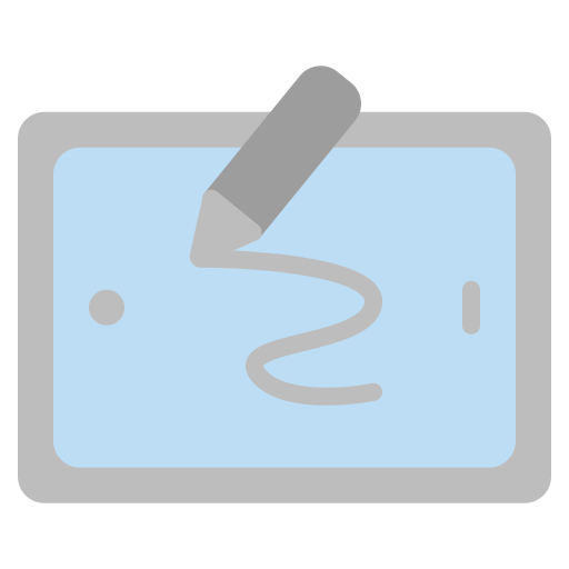 Drawing tablet Generic color fill icon